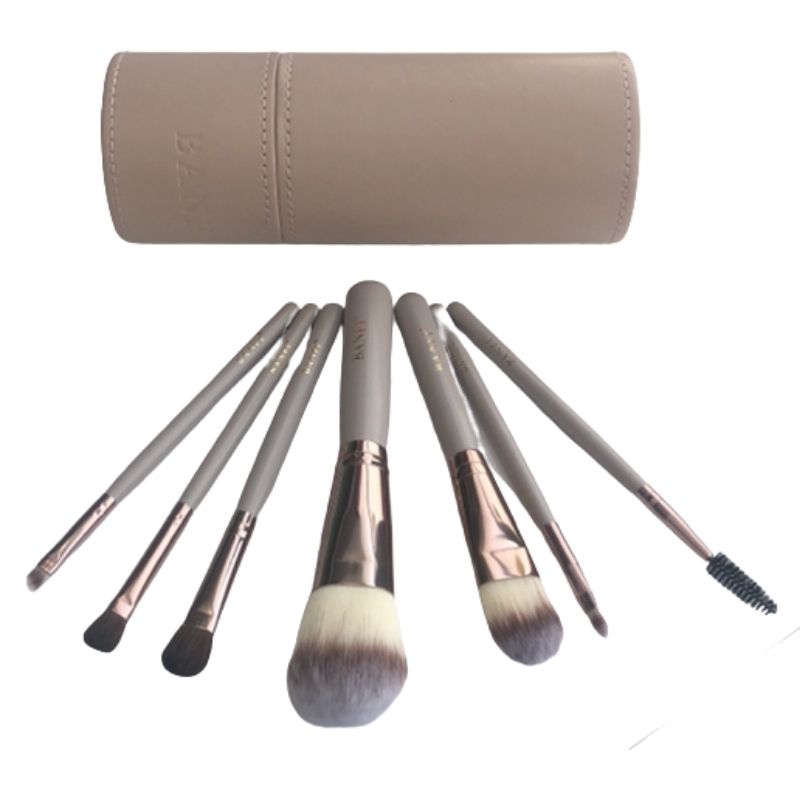 SET JUEGO PROFESIONAL DE BROCHAS PARA MAQUILLAJE TUBO 7 PZ