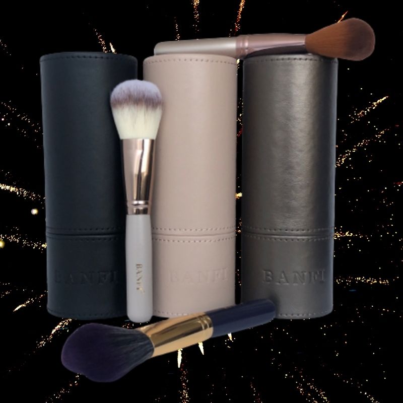 SET JUEGO PROFESIONAL DE BROCHAS PARA MAQUILLAJE TUBO 7 PZ