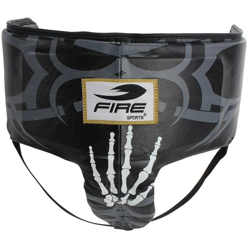 Concha pélvica protectora Fire Sports femenil de PIEL con riñonera Diseño Calavera