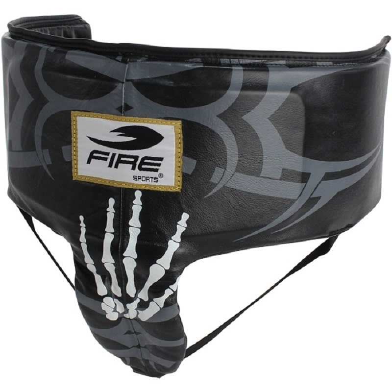 Concha pélvica protectora Fire Sports femenil de PIEL con riñonera Diseño Calavera