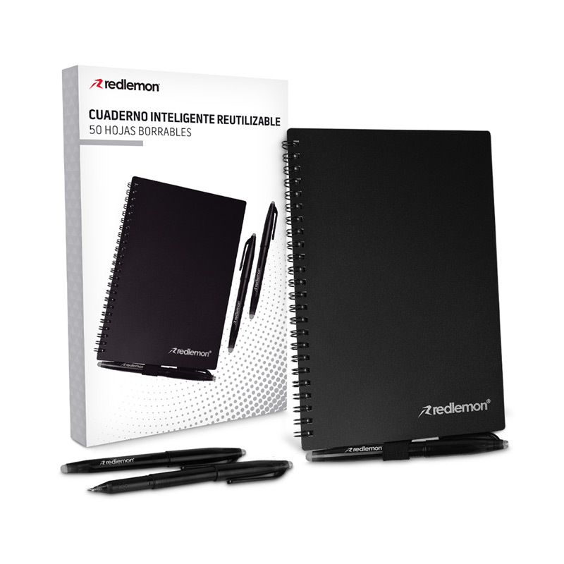 Cuaderno Inteligente Reutilizable De 50 Hojas 3 Plumas Redlemon