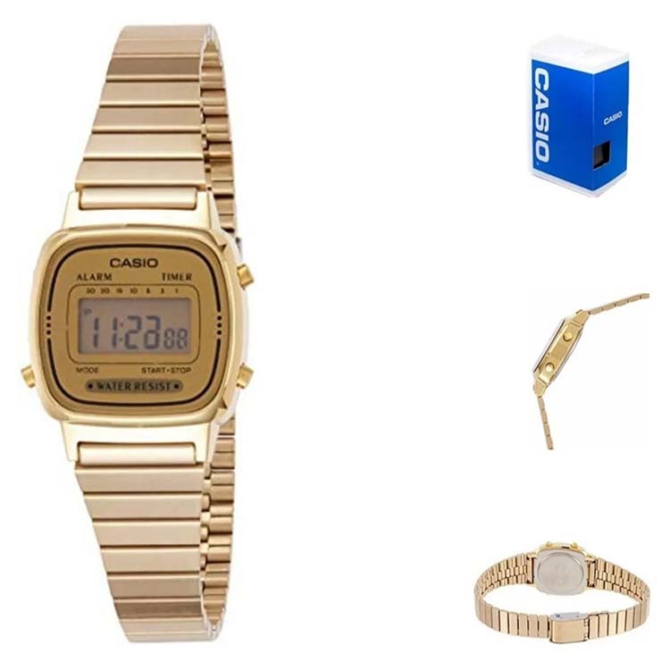 Reloj Casio Dorado La670 G9mujer Retro Mini Watchsalas Full
