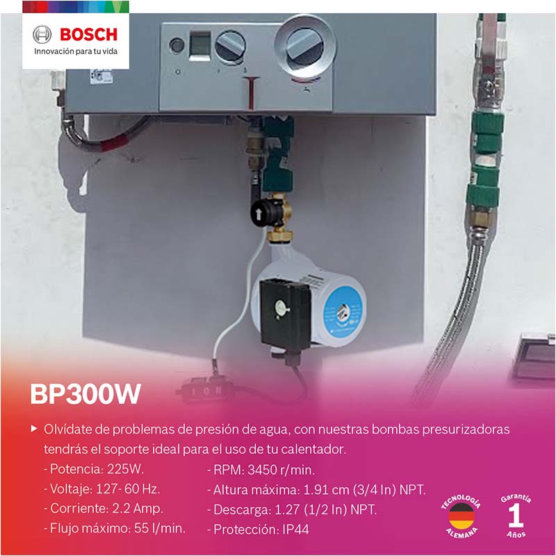Bomba Presurizadora Para 3 Servicios 225 W Bosch