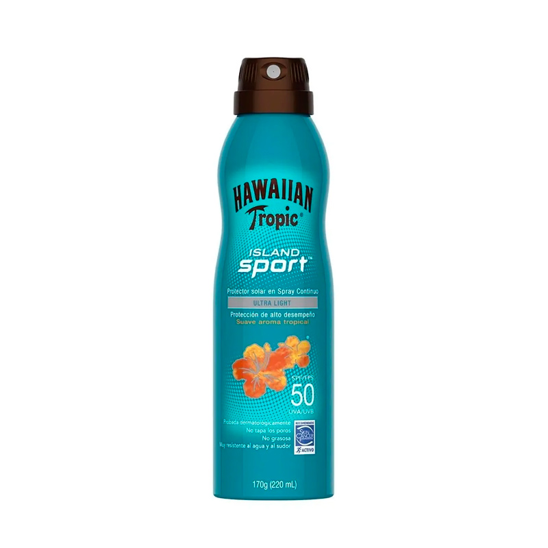 Protector Solar en Spray Hawaiian Tropic Spray Bloqueador Solar Island Sport 150 gr