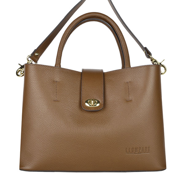 Bolsa de piel Tote Café Rojo 