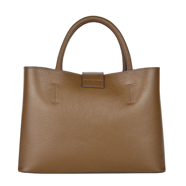 Bolsa de piel Tote Café Rojo 