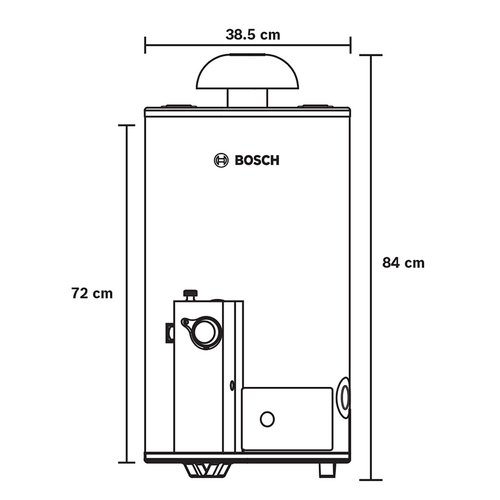 Calentador De Depósito 1 Servicio True 38 Gas Natural Bosch