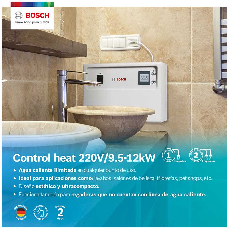 Calentador Electrico Controlheat 2 Servicios 220V 12Kw Bosch
