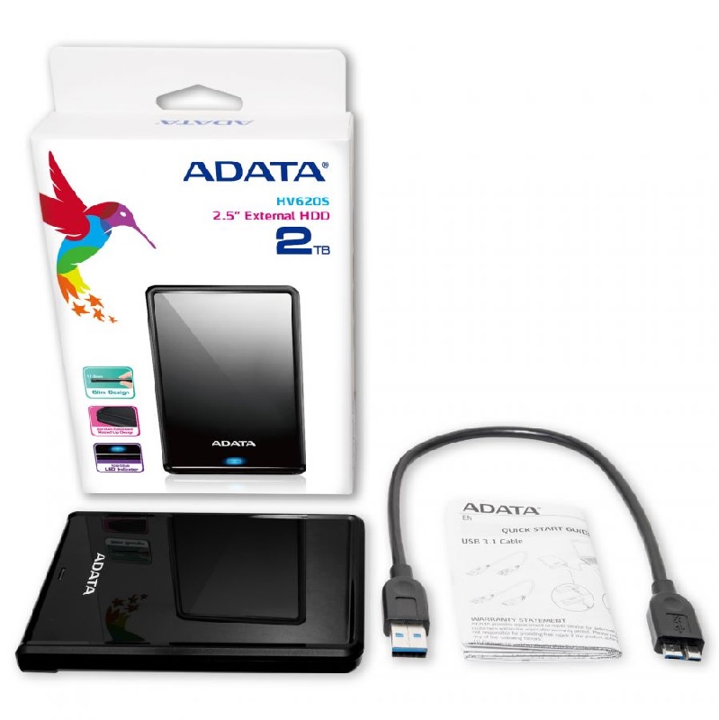 Disco Duro Externo 2.5" 2TB USB 3.1 PC Lap Respaldo LED Windows Mac Linux Archivos Fotos Portatil
