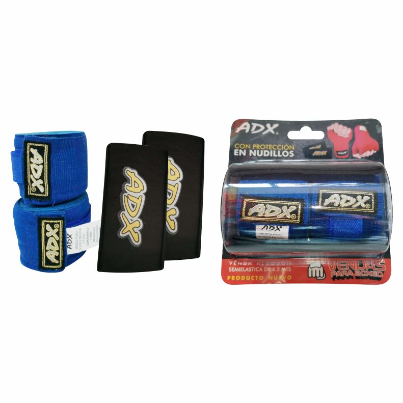 Par de Vendas para Entrenamiento Con Nudillera Incluida Adx 4.5 mtrs de Largo