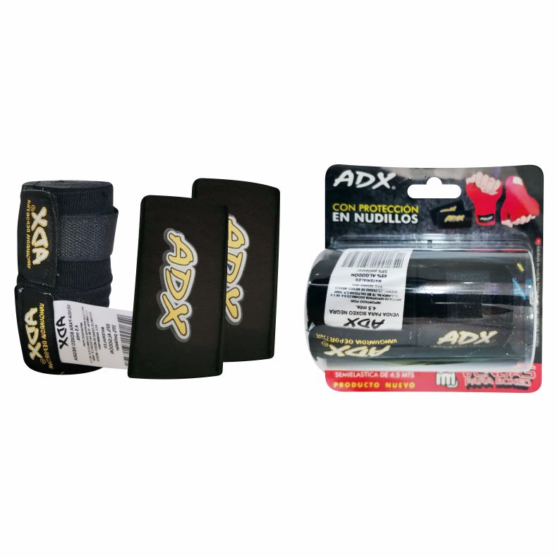 Par de Vendas para Entrenamiento Con Nudillera Incluida Adx 4.5 mtrs de Largo