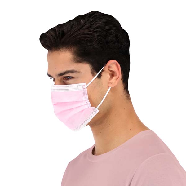 Cubrebocas Termosellado Tricapa Desechable 90 Pza Color Rosa JH Hokins Calidad Premium Grado Quirurgico Registro Sanitario