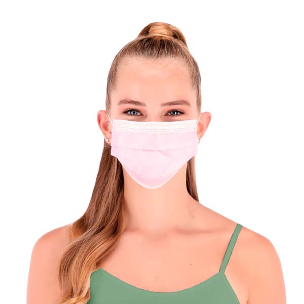 Cubrebocas Termosellado Tricapa Desechable 90 Pza Color Rosa JH Hokins Calidad Premium Grado Quirurgico Registro Sanitario