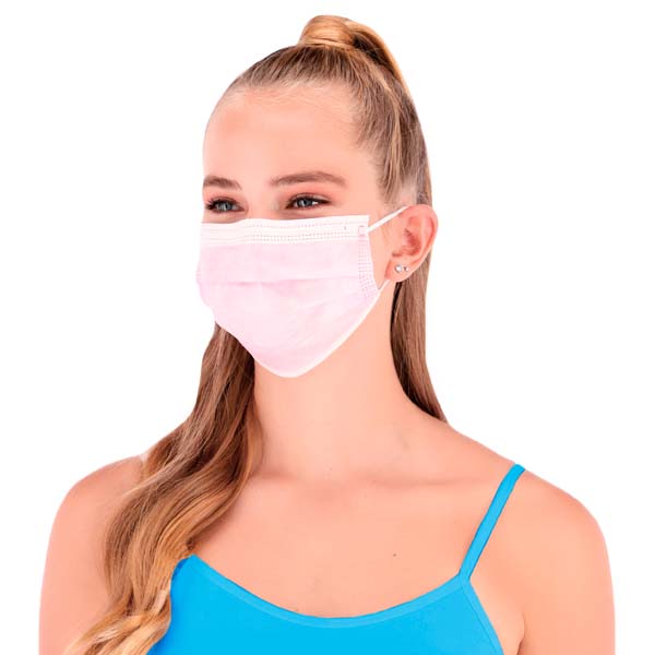 Cubrebocas Termosellado Tricapa Desechable 90 Pza Color Rosa JH Hokins Calidad Premium Grado Quirurgico Registro Sanitario