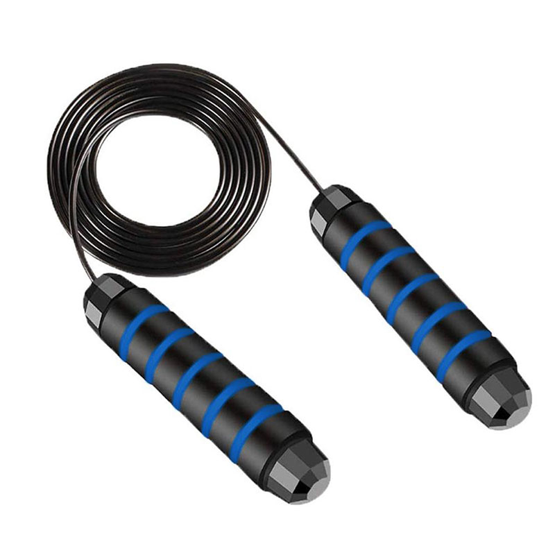 Cuerda 3m Saltar Doble Balero Speed Rope Alta Velocidad Crossfit Azul