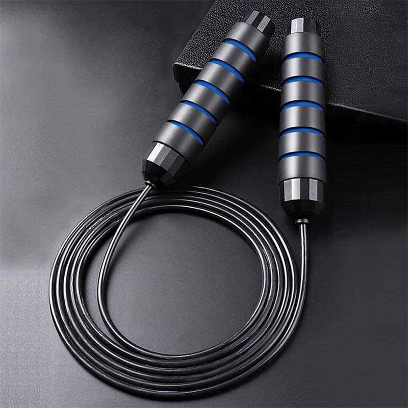 Cuerda 3m Saltar Doble Balero Speed Rope Alta Velocidad Crossfit Azul