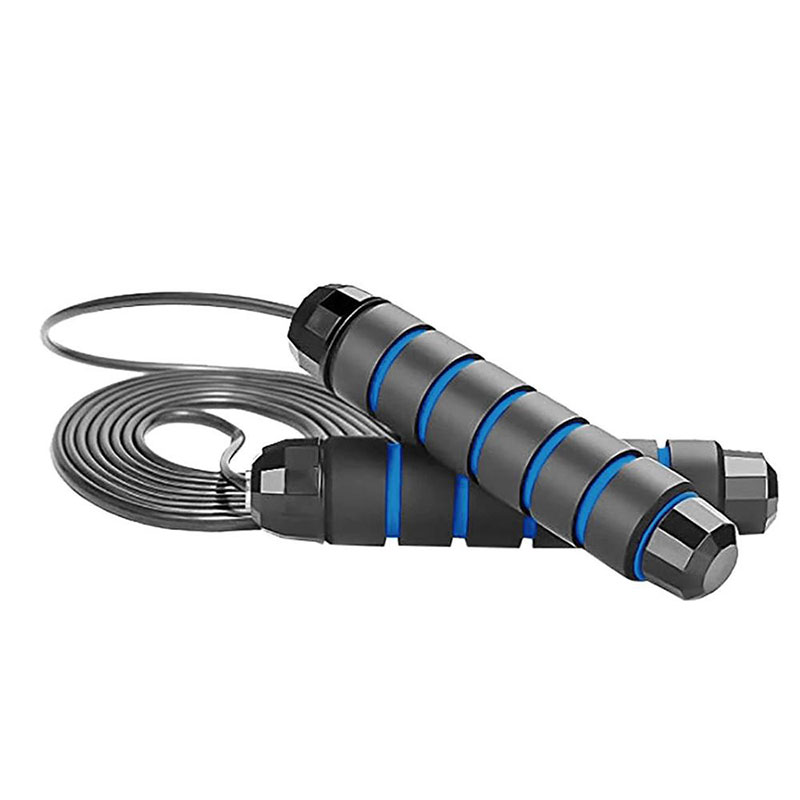 Cuerda 3m Saltar Doble Balero Speed Rope Alta Velocidad Crossfit Azul