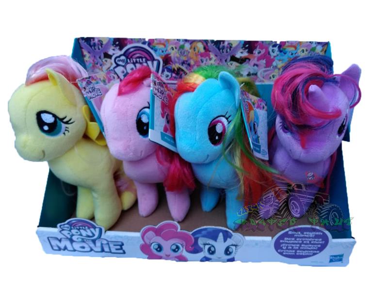 My Little Pony Pack 4 Peluches 15 Cm Con Cabello Original