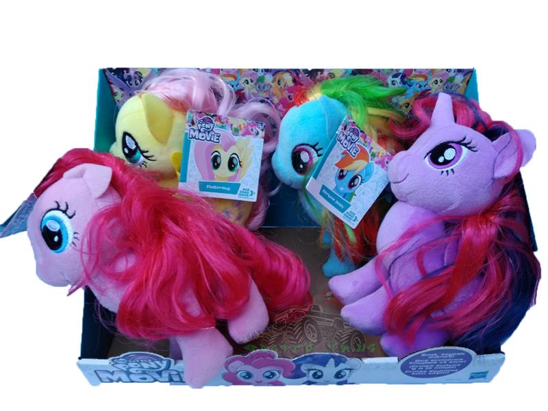 My Little Pony  Pack 4 Peluches  15 Cm Con Cabello Original