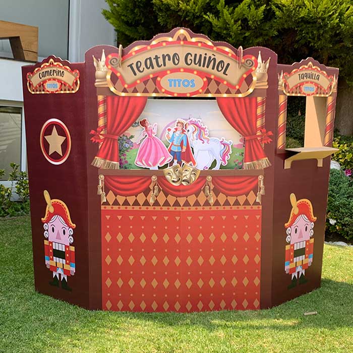 FLINK Teatro Guiñol con Escenario Y Titeres Titos