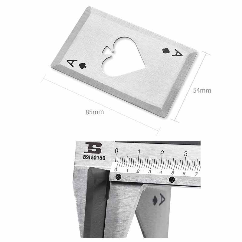 Tarjeta Destapador Botellas Carta Pokar Acero Inoxidable