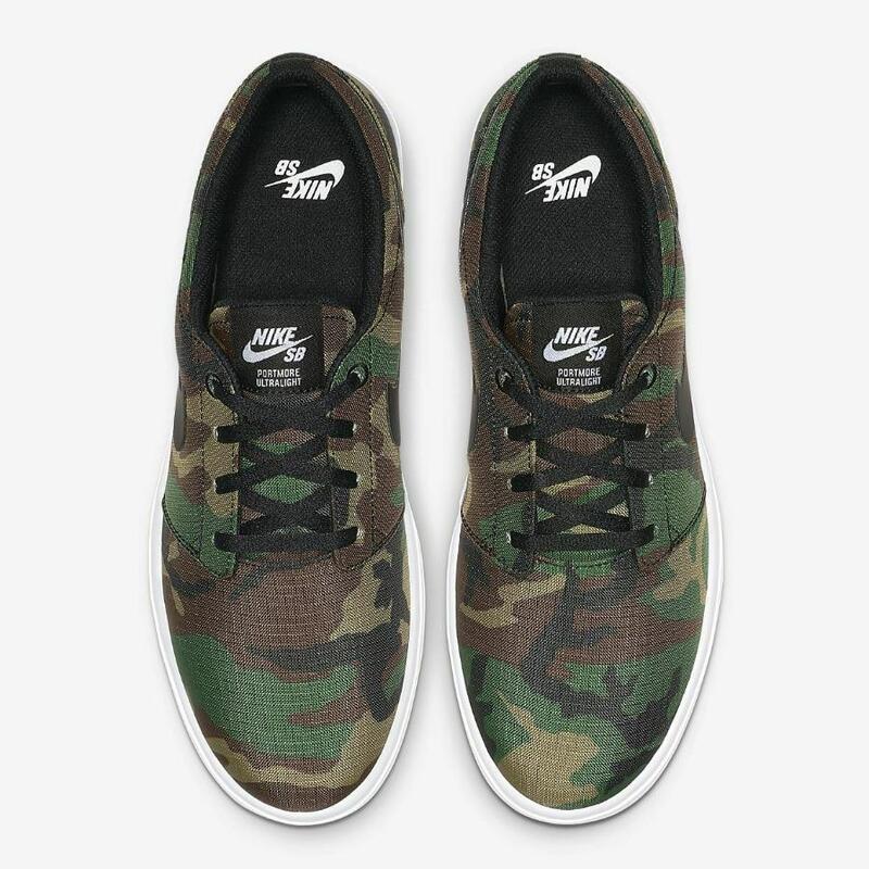 Tenis Nike Sb Portmore II Camo Verde de Caballero