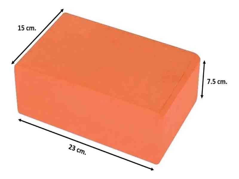 Block De Yoga Naranja 23 X 15 X 7 Cm. ( 2 Pzas)