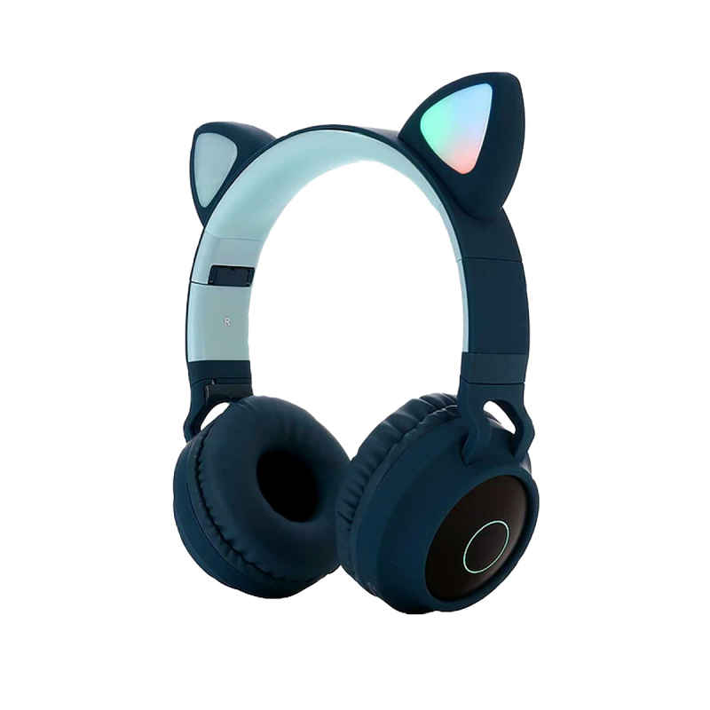 Audífonos Bluetooth Cat Orejas De Gato Con Luz Led Micro SD Auriculares Inalambricos