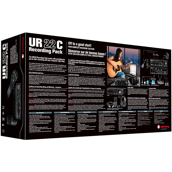 Paquete Grabación Audifonos Microfono Ur22crpack Steinberg