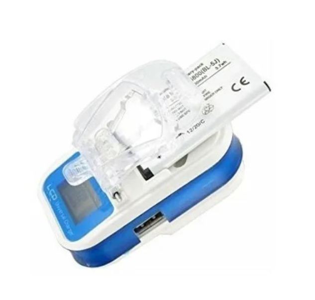 Cargador Universal De Celular Con Lcd + Puerto Usb