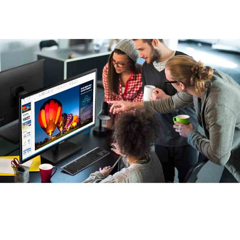 Monitor Giratorio Samsung 23.5 Pulgadas Full Hd Ips FreeSync Hdmi Vga LF24T400FHLXZX