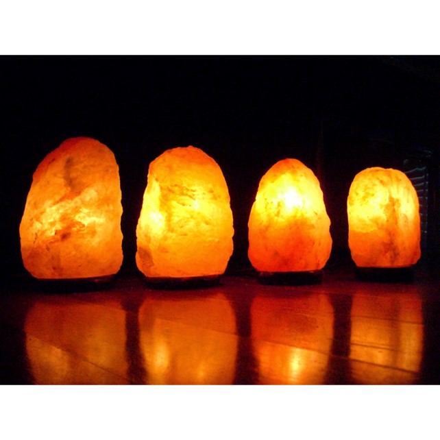 Lámpara De Sal Del Himalaya Original Mide 17-20cm Pesa 2-3kg