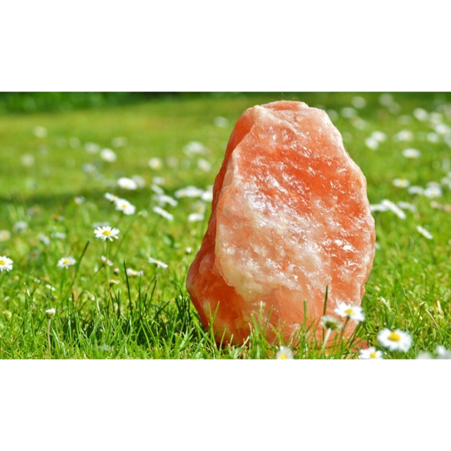 Lámpara De Sal Del Himalaya Original Mide 17-20cm Pesa 2-3kg