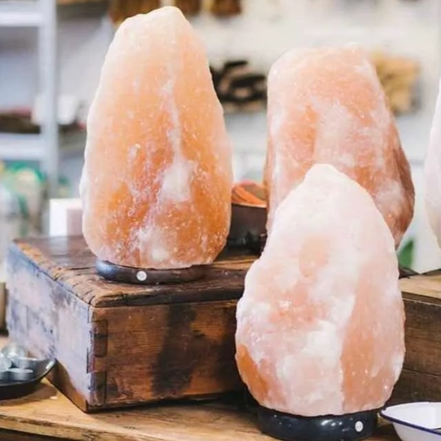 Lámpara De Sal Del Himalaya Original Mide 17-20cm Pesa 2-3kg