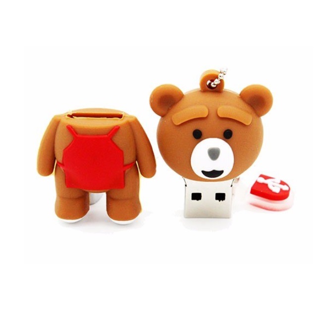 Memoria USB 32GB con Figura de Osito Café Oso
