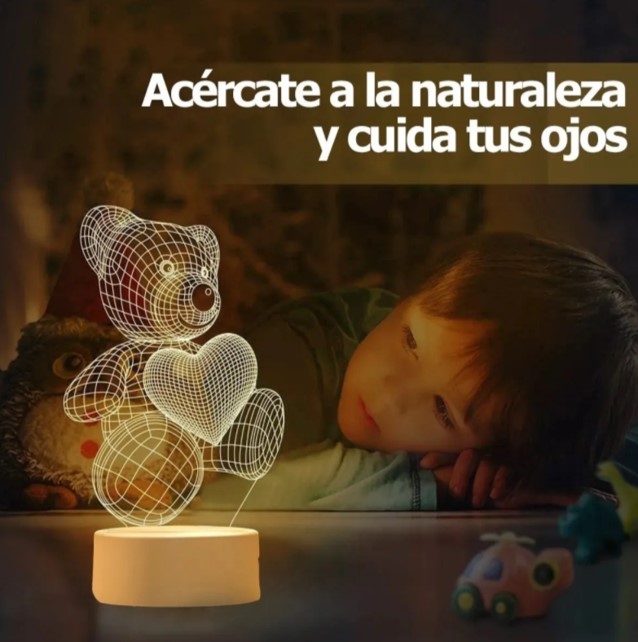 Luz Noche Led Lámpara Nocturna Niños Sala Estar Iluminación