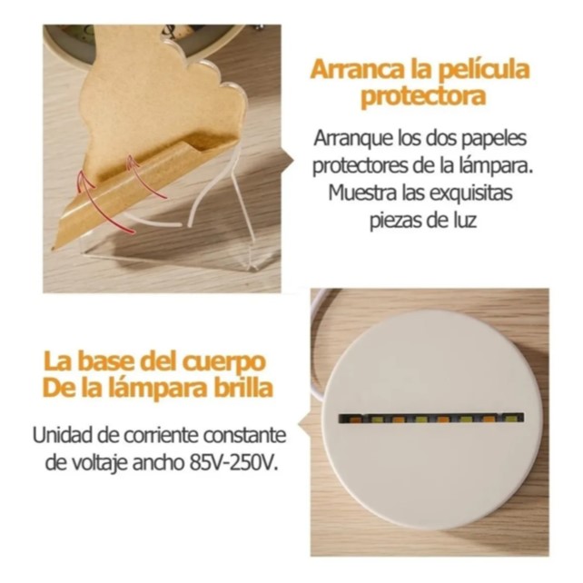 Luz Noche Led Lámpara Nocturna Niños Sala Estar Iluminación