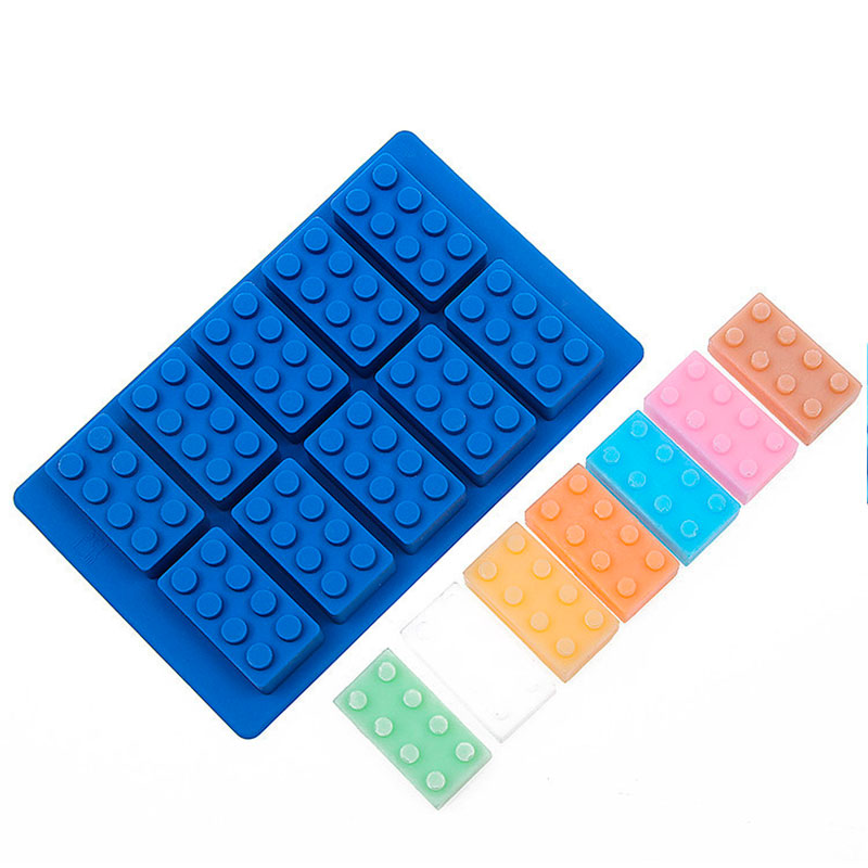 Molde de silicon para hornear grado alimenticio culinario. Recomendado para chocolate, caramelo, gelatina, cubitos de hielo, Trufa (Lego)