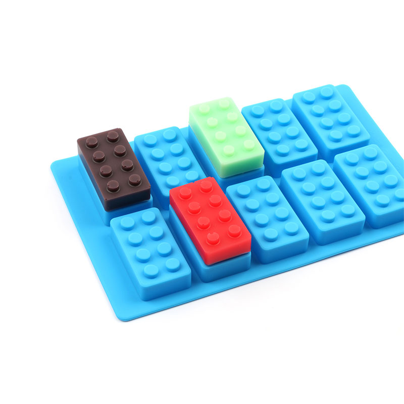 Molde de silicon para hornear grado alimenticio culinario. Recomendado para chocolate, caramelo, gelatina, cubitos de hielo, Trufa (Lego)