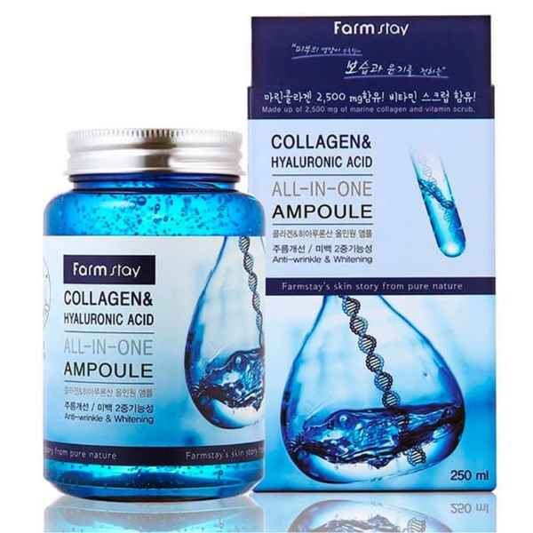 Farm Stay Ampolleta Gigante de Serum de Ácido Hialurónico y Colágeno