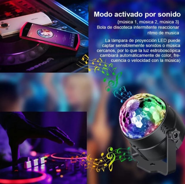 Lámpara De Proyector Musica Mini Led De Noche Para Fiestas