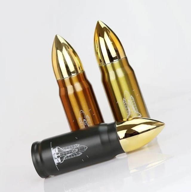 Termo Bala Acero Inoxidable Con Dosificador 500ml NEGRO