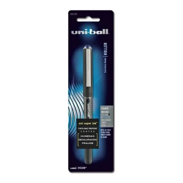 Boligrafo Uni-ball Roller Vision UB-150 Azul CJ/6  UF 0.5mm