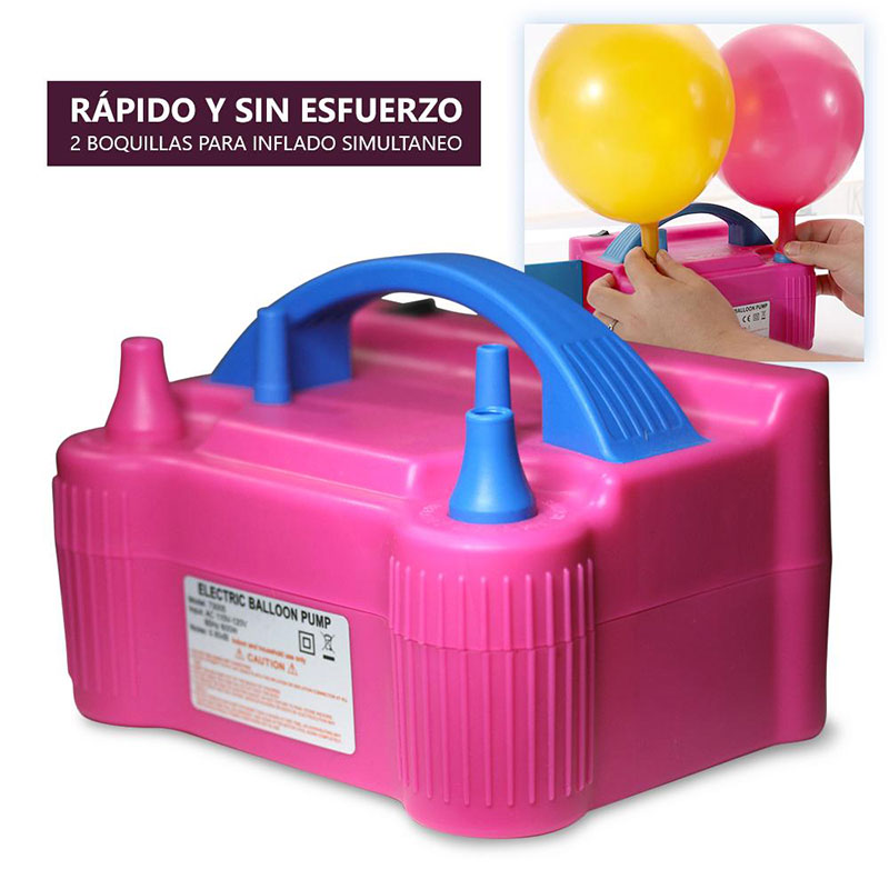 Bomba Electrica Para Inflar Globos Compresor Cumpleaños Rosa