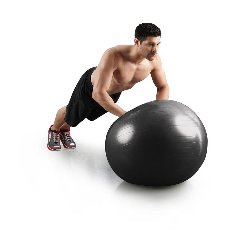 Pelota de Yoga 75 cm Soporta 450 kg CrossFit Negro