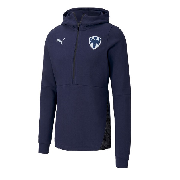 Sudadera Puma Caballero Rayados de Monterrey Con Capucha Azul Marino 275763404