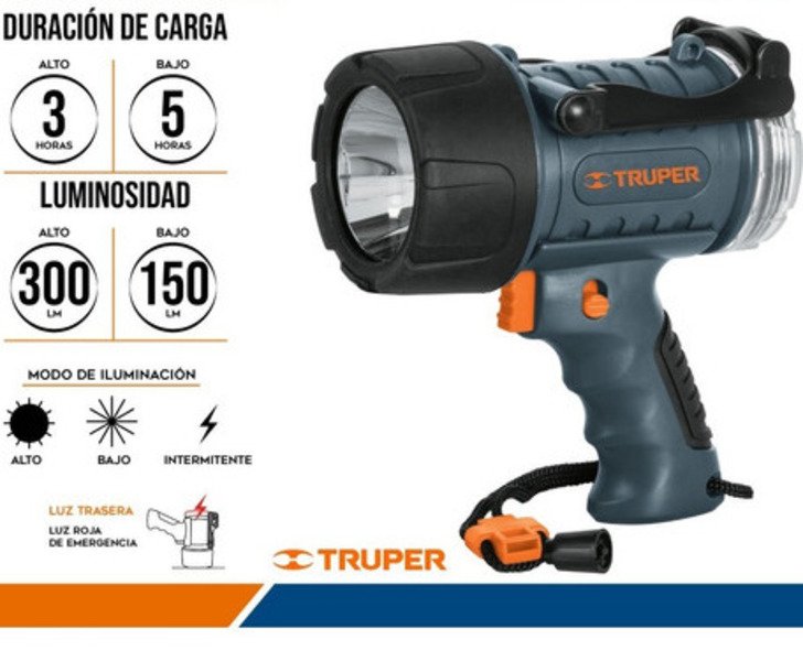 LAMPARA RECARGABLE DE LED ALTA POTENCIA, 550 LM