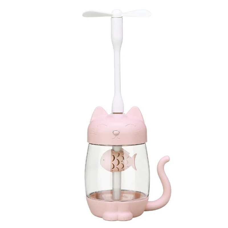 Humidificador Gato con pez Gadgets & fun  ideal para aromaterapia con luz Led  interna ultra silencioso 