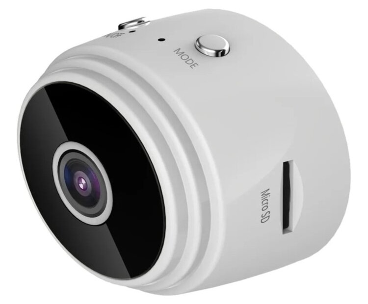 Camara de seguridad Mini Espia, discreta Blanca Wifi , SD ,1080HD Centehia
