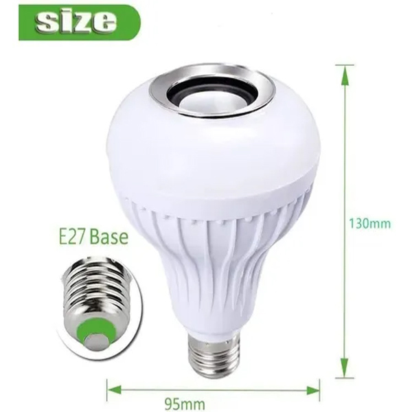 Foco Bocina Led Multicolor Bluetooth Control Remoto 12w